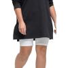 ellos Plus Size Stretch Knit Bike Shorts(White)