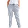 ellos Plus Size Studio French Terry Drawstring Elastic Waistband Jogger(Heather Grey)