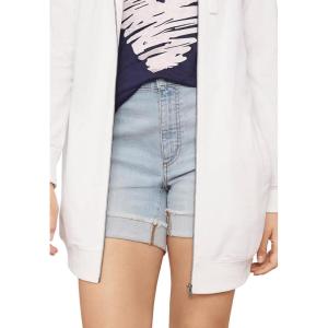 Ellos Plus Size Mid-Rise Stretch Frayed Cuff Hem Shorts(Bleach Distressed)