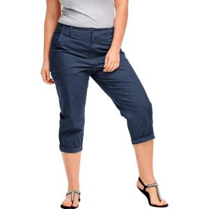 Ellos Plus Size Seamed Capris(Rich Navy)