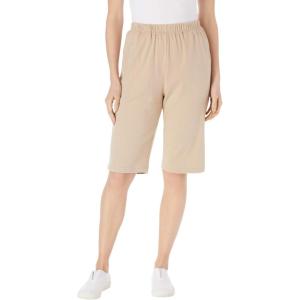 Woman Within Plus Size 7-Day Knit Bermuda Shorts(New Khaki)