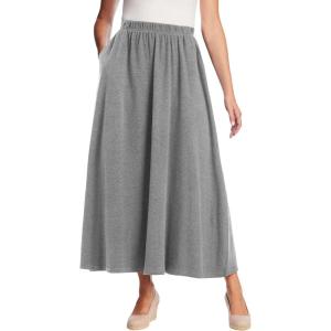 Woman Within Plus Size 7-Day Maxi Skirt(Medium Heather Grey)