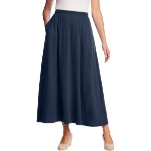 Woman Within Plus Size 7-Day Maxi Skirt(Navy)