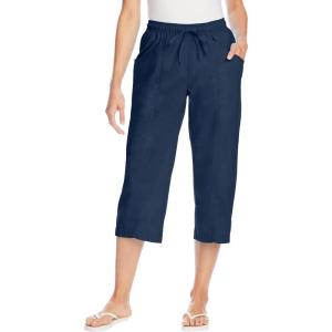 Woman Within Plus Size Boardwalk Capri(Navy)