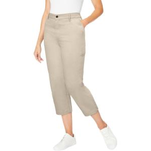 Woman Within Plus Size Carpenter Denim Capri(Natural Khaki)