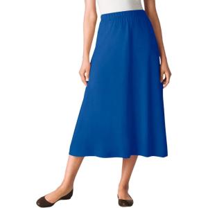 Woman Within Plus Size Petite 7-Day Knit A-Line Skirt(Deep Cobalt)