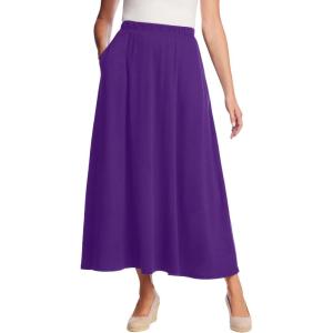 Woman Within Plus Size Petite 7-Day Maxi Skirt(Radiant Purple)