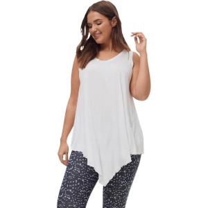 ellos Plus Size Cotton Spandex Capri Length Leggings(Navy White Print)
