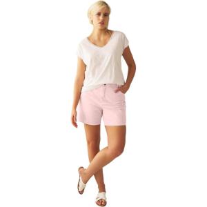 ellos Plus Size Stretch 5-Pocket Shorts(Pale Blush)