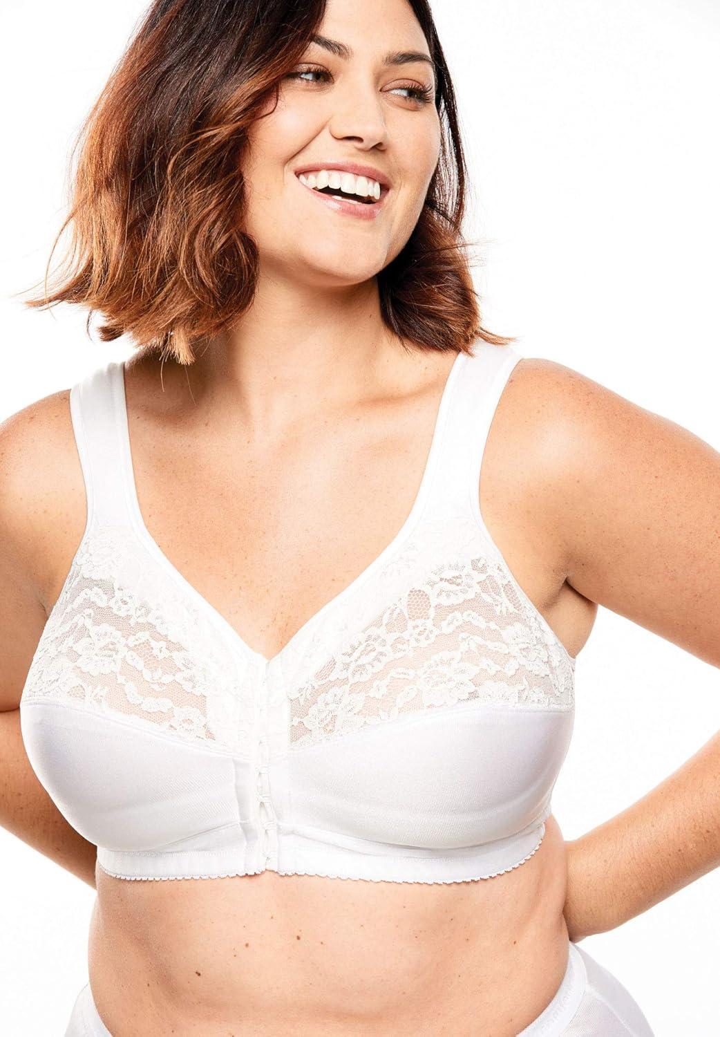 image:imageComfort Choice Womens Plus Size Easy Enhancer FrontClose Wireless BraClassic Red