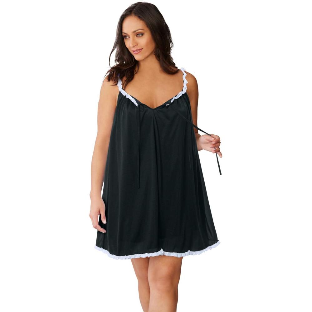 image:imageAmoureuse Plus Size Babydoll Ruffle GownBlack