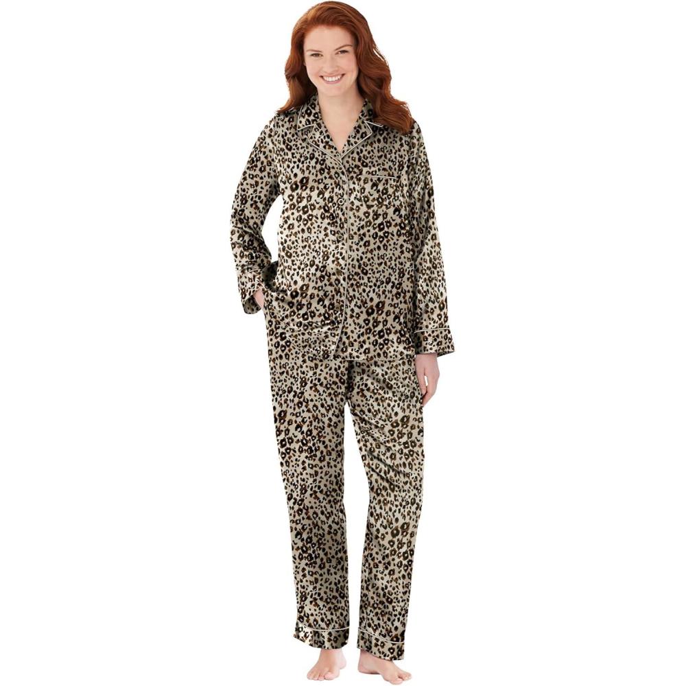 image:imageAmoureuse Plus Size The Luxe Satin Pajama SetLeopard