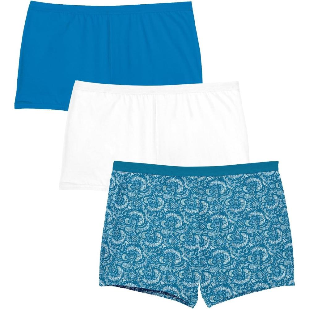 image:imageComfort Choice Plus Size Boy Short 3PackBlue Lace Pack