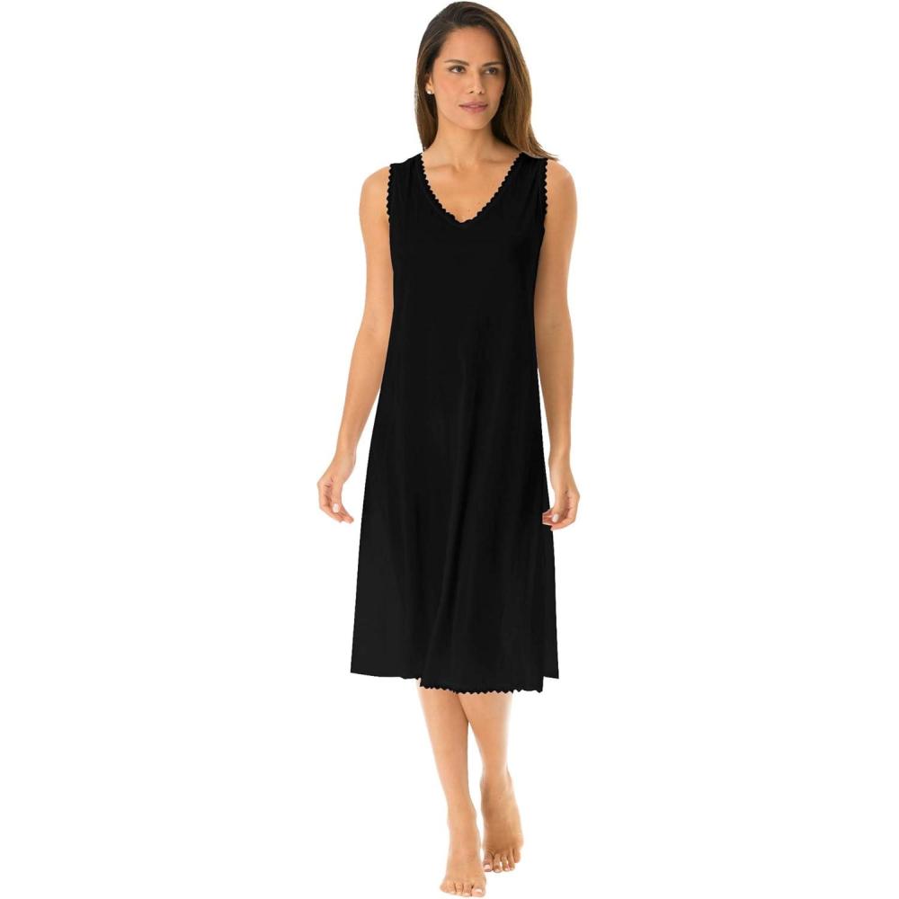 image:imageComfort Choice Plus Size LaceTrim SlipBlack