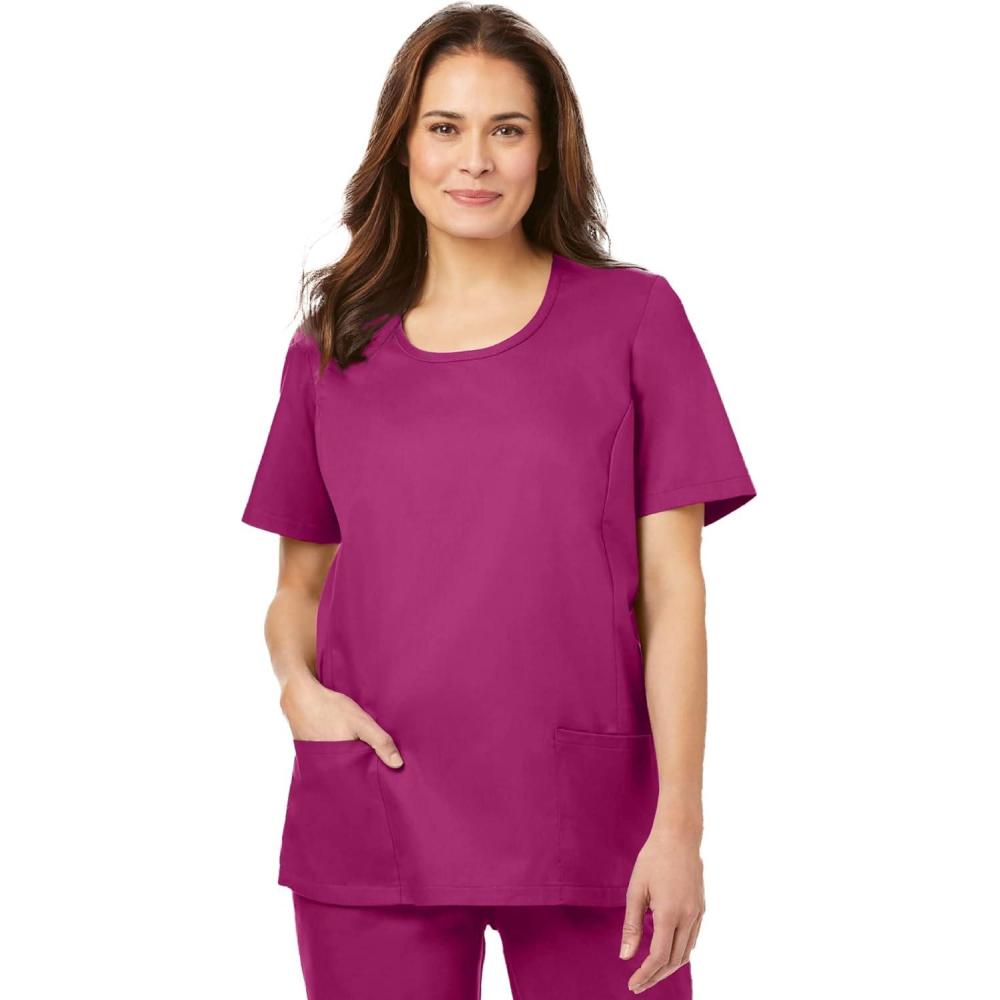 image:imageComfort Choice Plus Size Scoopneck Scrub Top