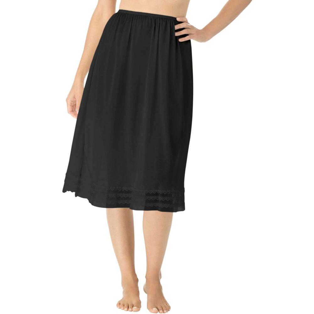 image:imageComfort Choice Plus Size SnipToFit Half SlipBlack