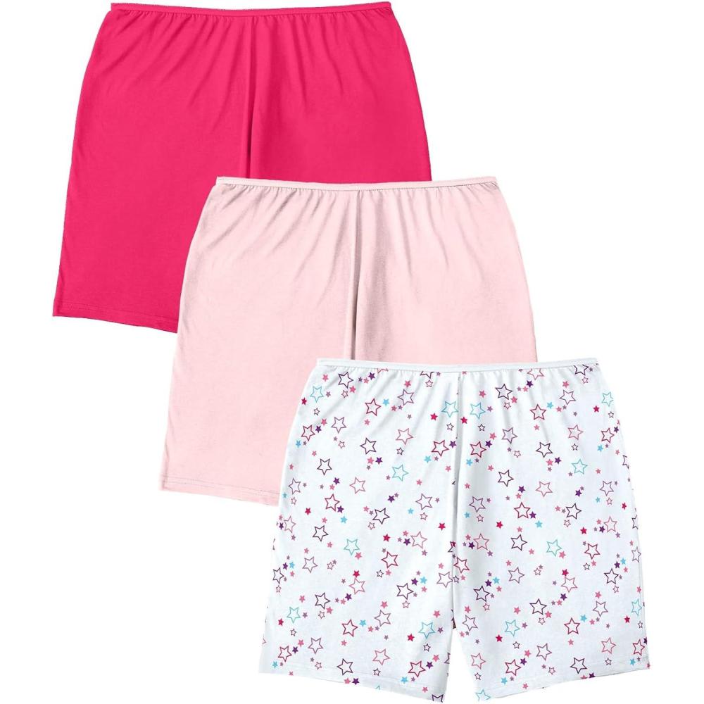image:imageComfort Choice Plus Size Stretch Cotton Boxer 3PackPink Stars Pack