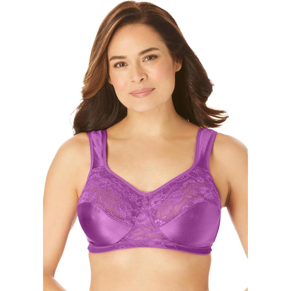 image:imageComfort Choice Womens Plus Size Easy Enhancer Wireless BraFresh Berry