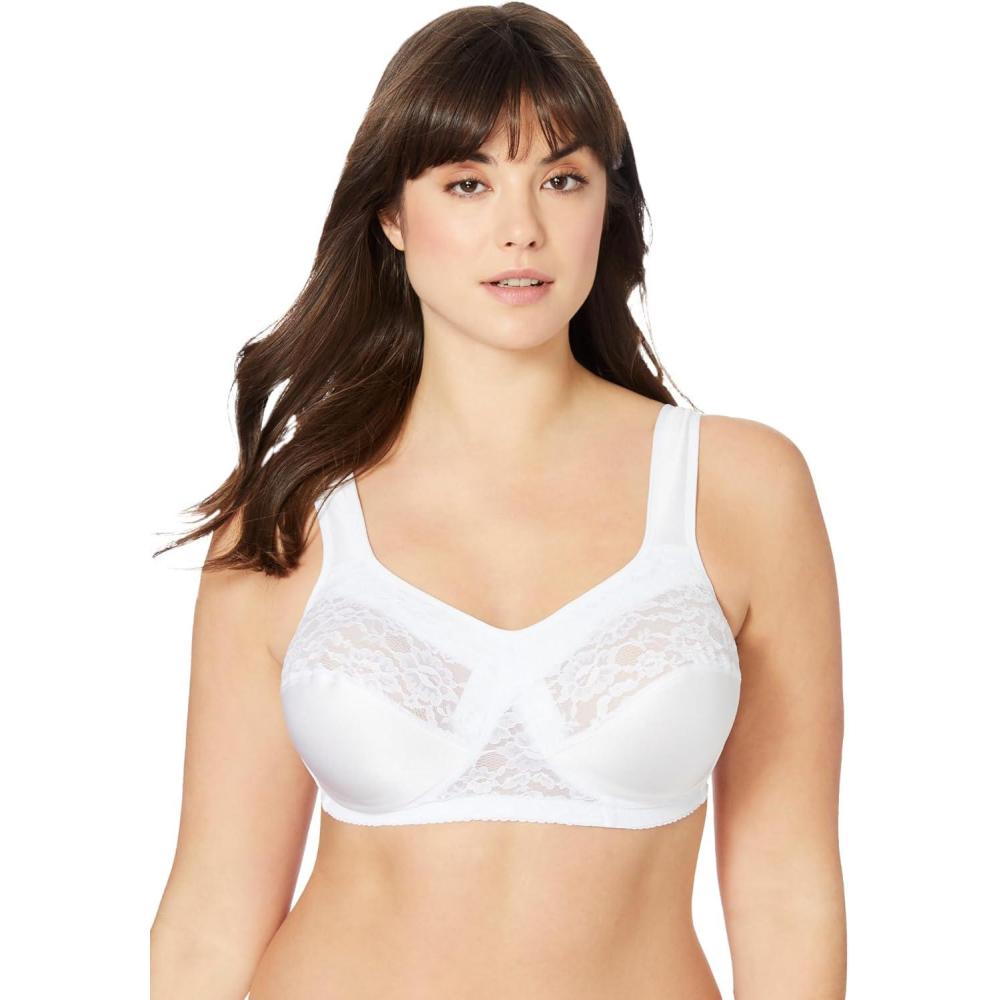 image:imageComfort Choice Womens Plus Size Easy Enhancer Wireless BraWhite