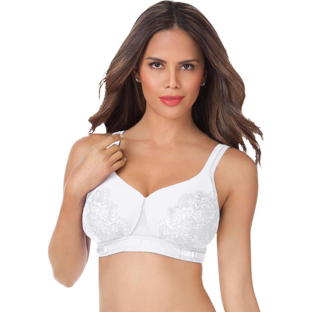 image:imageComfort Choice Womens Plus Size Full Coverage Lace Cup BraWhite
