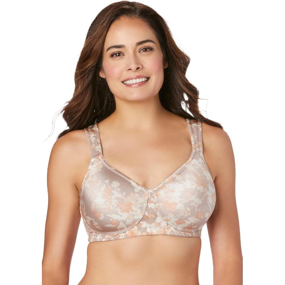 image:imageComfort Choice Womens Plus Size Microfiber Wireless Lightly Padded TShirtLight Taupe Willow