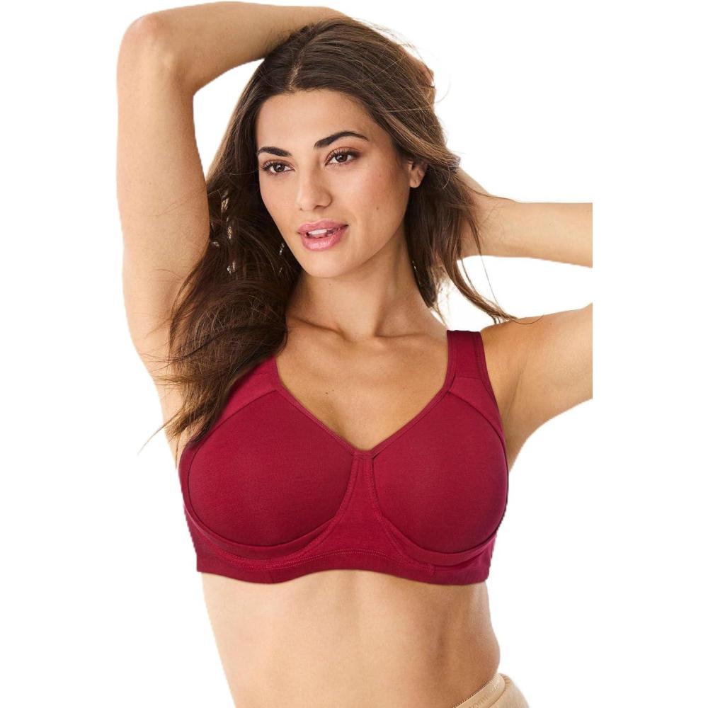 image:imageComfort Choice Womens Plus Size Out Wire BraBurgundy