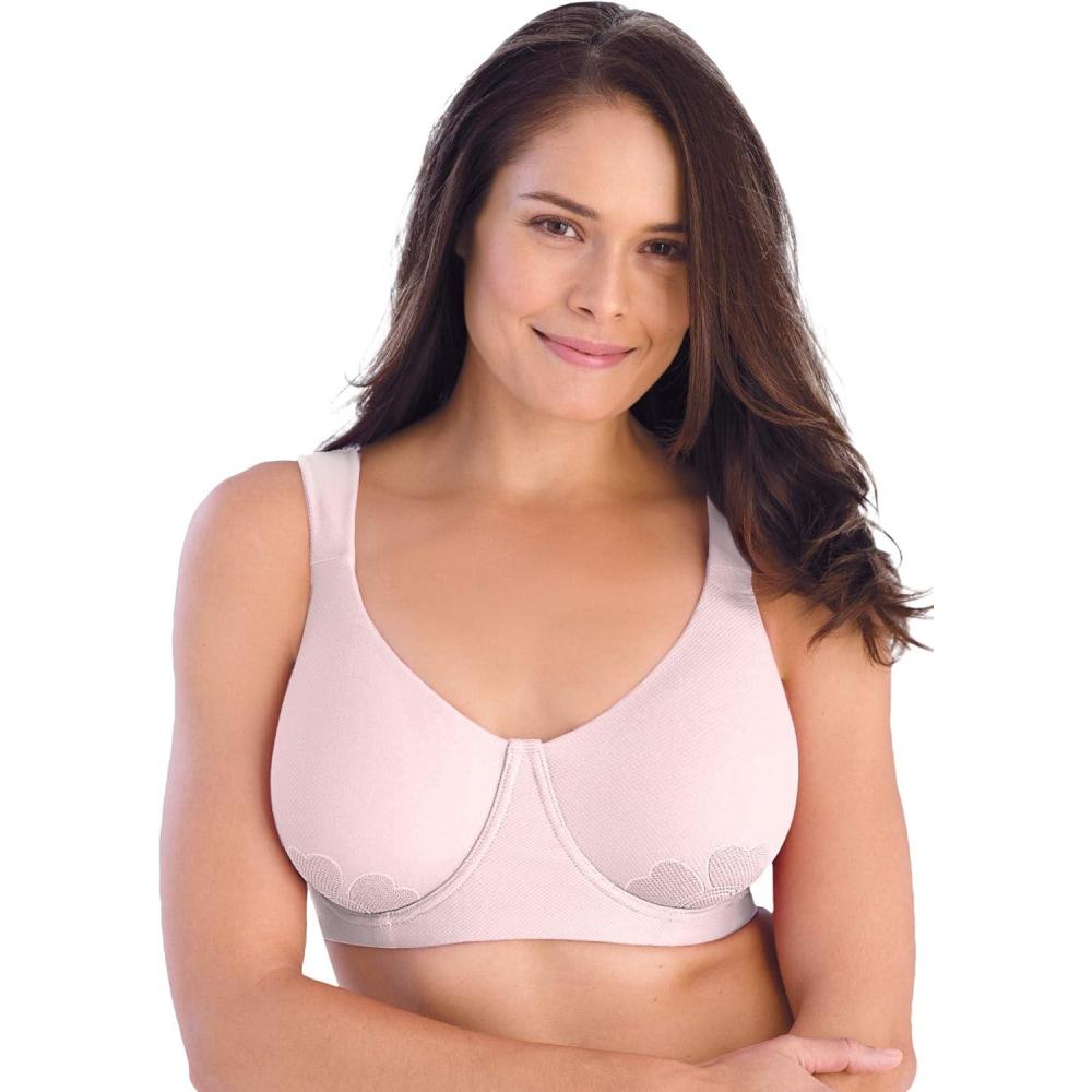 image:imageComfort Choice Womens Plus Size Petal Boost Underwire BraShell Pink