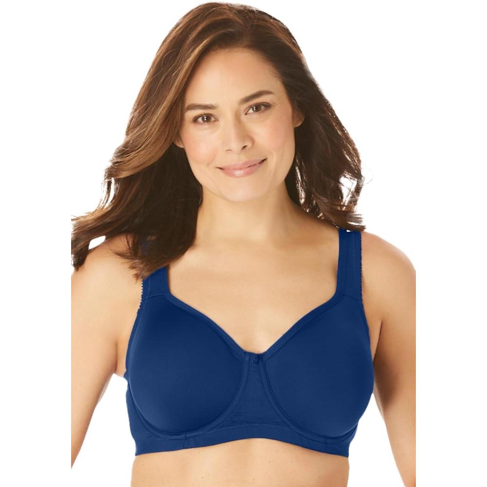 image:imageComfort Choice Womens Plus Size Underwire Microfiber TShirt BraEvening Blue