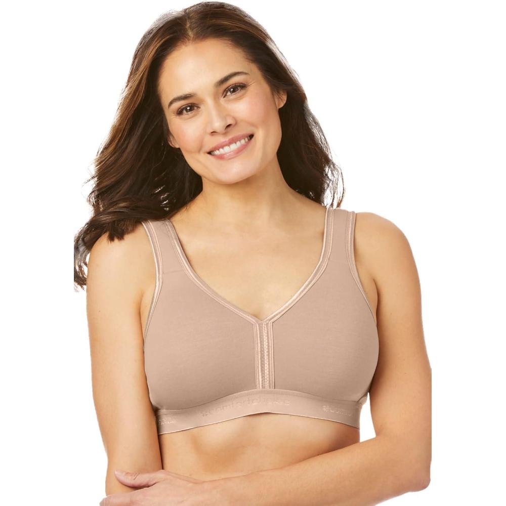 image:imageComfort Choice Womens Plus Size Wireless BackClose Lounge BraNude