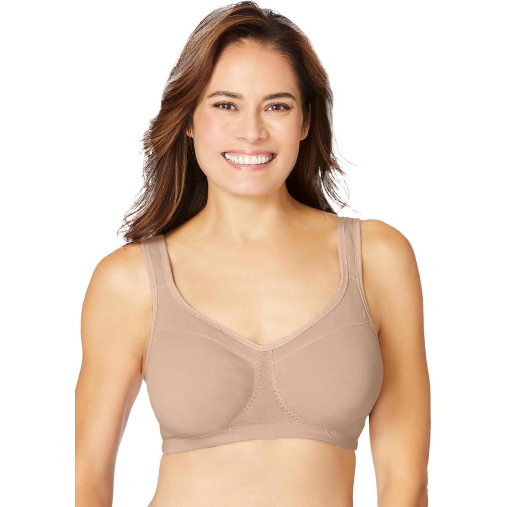 image:imageComfort Choice Womens Plus Size Wireless Leisure BraNude