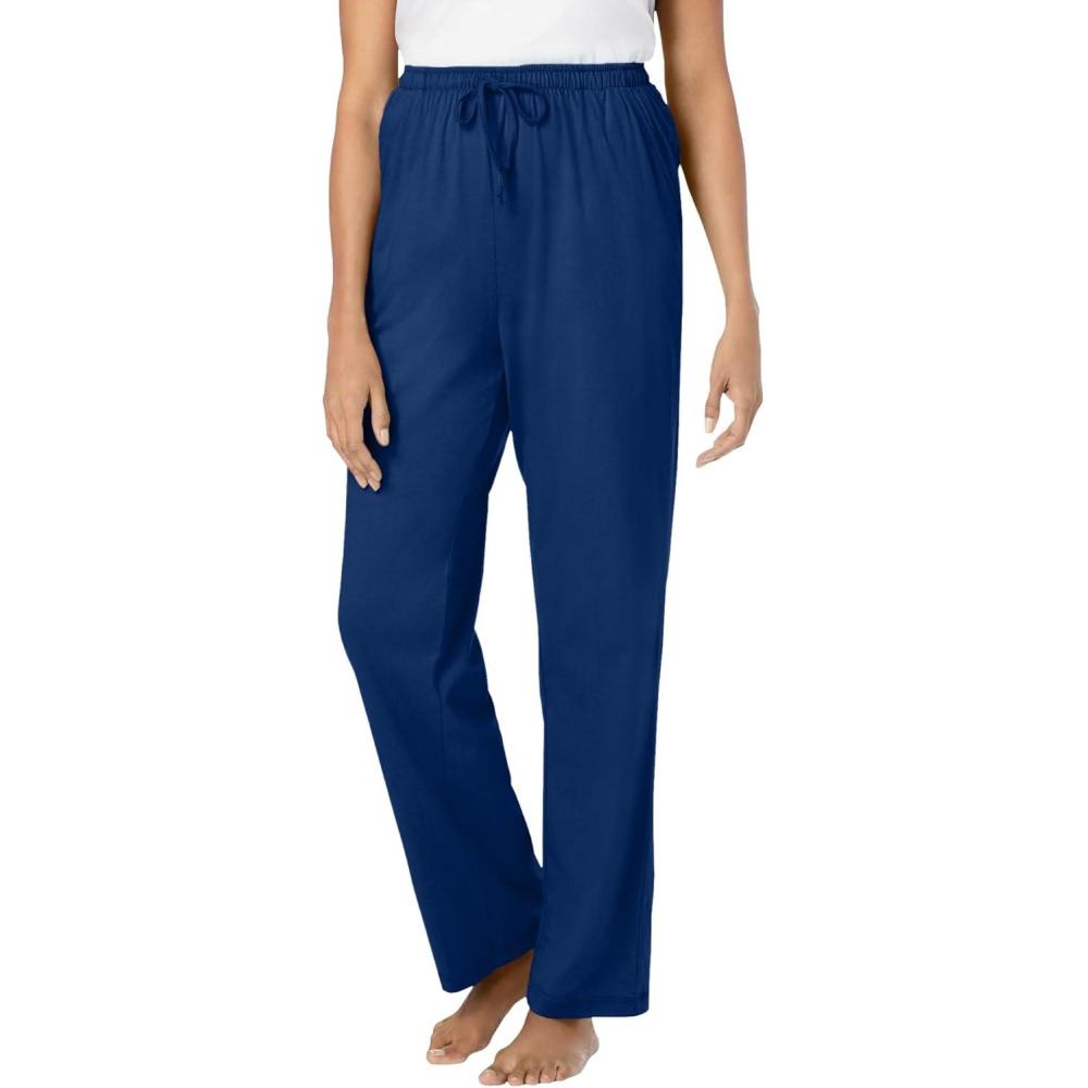 image:imageDreams amp Co Plus Size Knit Sleep PantEvening Blue