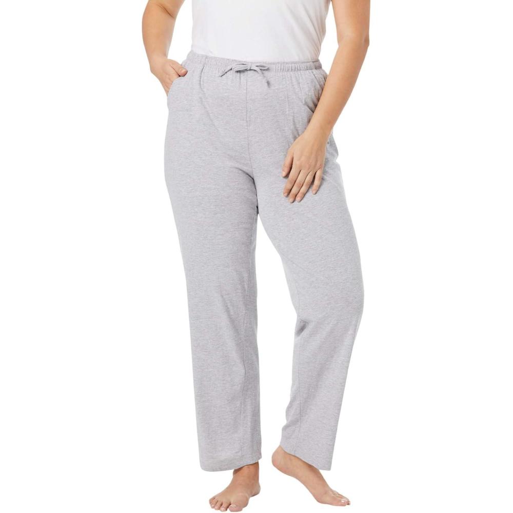 image:imageDreams amp Co Plus Size Knit Sleep PantHeather Grey