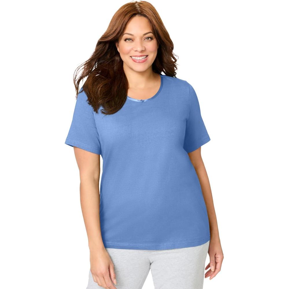 image:imageDreams amp Co Plus Size Sleep TeeFrench Blue