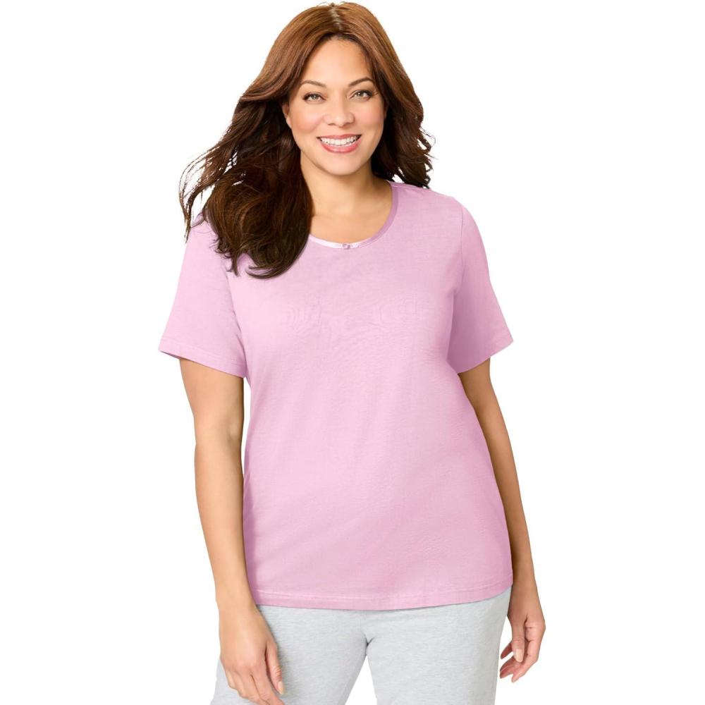 image:imageDreams amp Co Plus Size Sleep TeePink