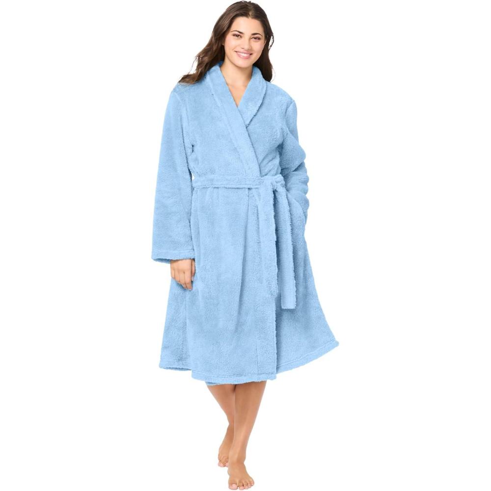 image:imageDreams amp Co Plus Size Ultra Plush Wrap Robe