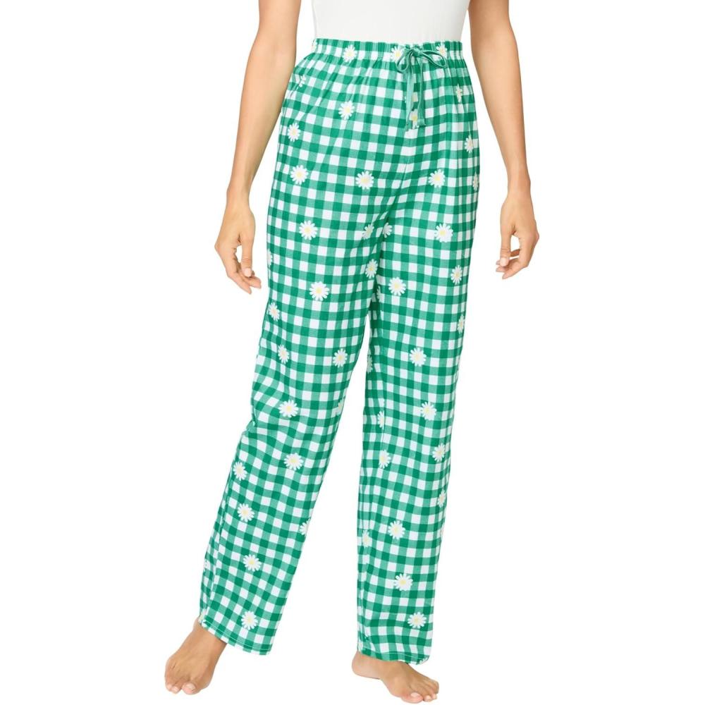 image:imageDreams amp Co Plus Size Woven Sleep PantTropical Emerald Daisy