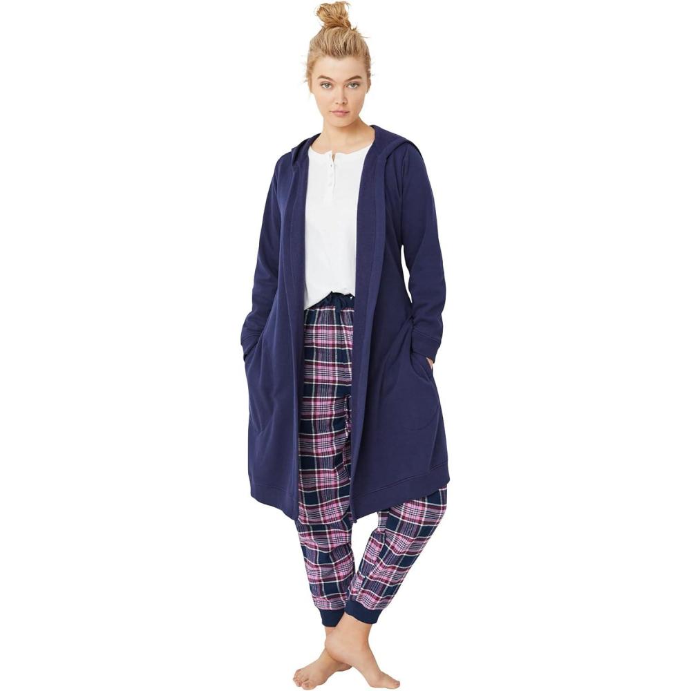 image:imageEllos Plus Size Hooded Fleece Robe