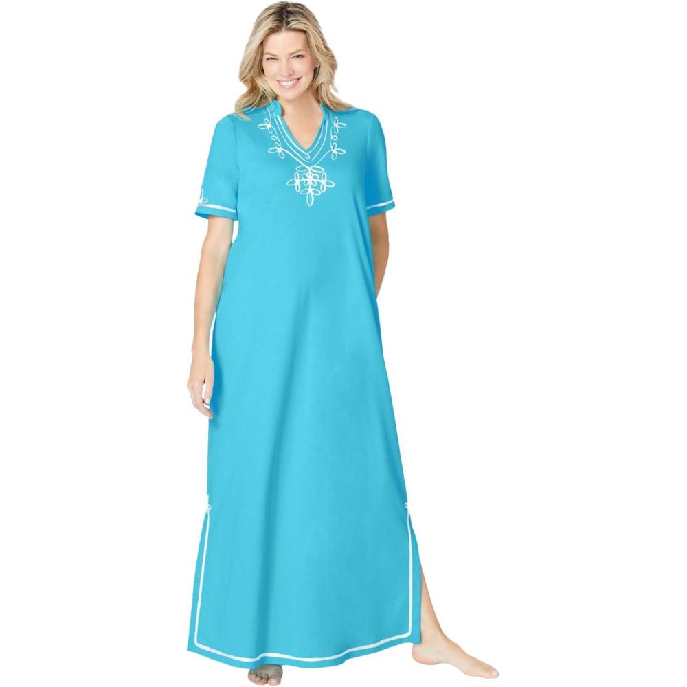 image:imageOnly Necessities Plus Size Embellished Knit LoungerCaribbean Blue
