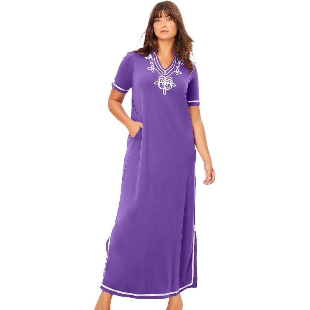 image:imageOnly Necessities Plus Size Embellished Knit LoungerPlum Burst