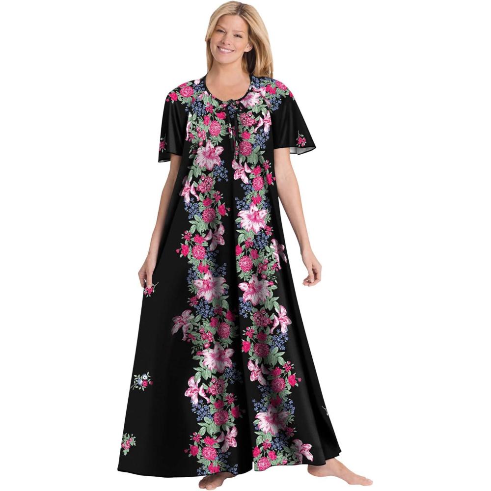 image:imageOnly Necessities Plus Size Sweeping Printed LoungerBlack Lily