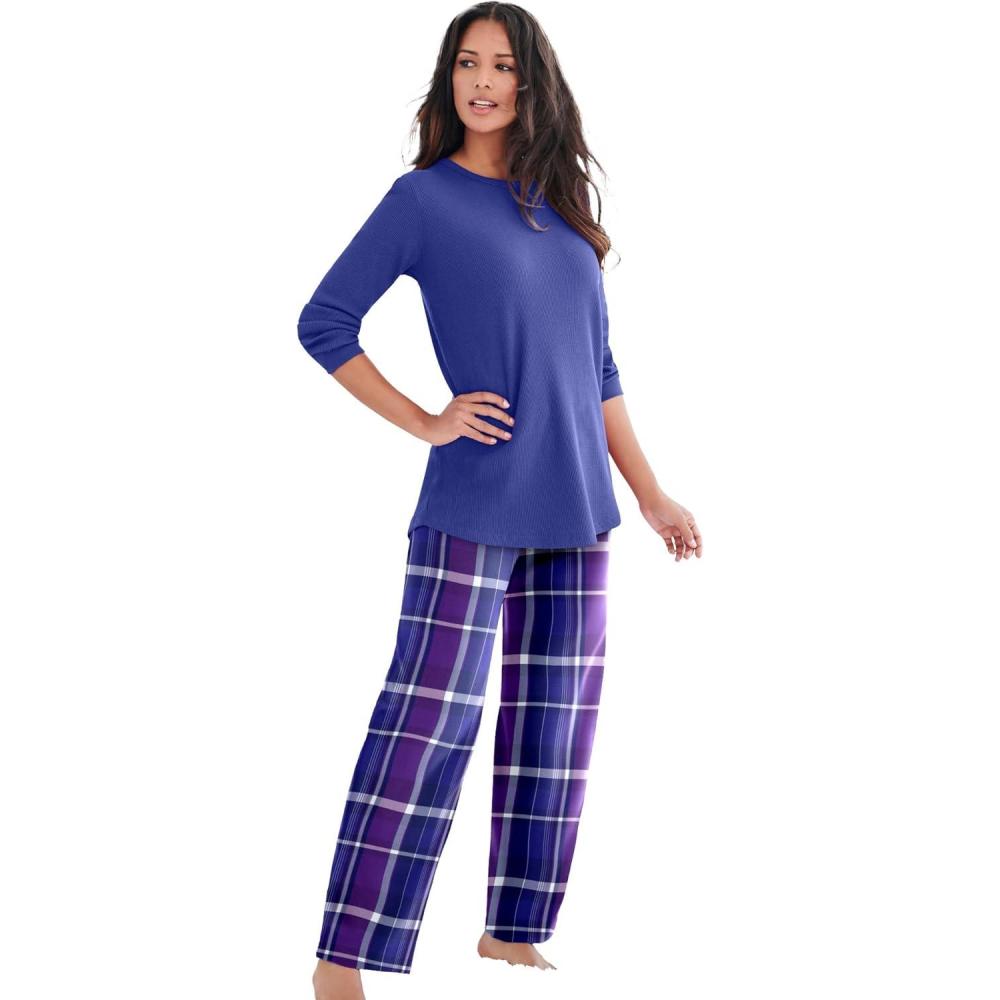 image:imageOnly Necessities Plus Size Thermal PJ SetMulti Plaid