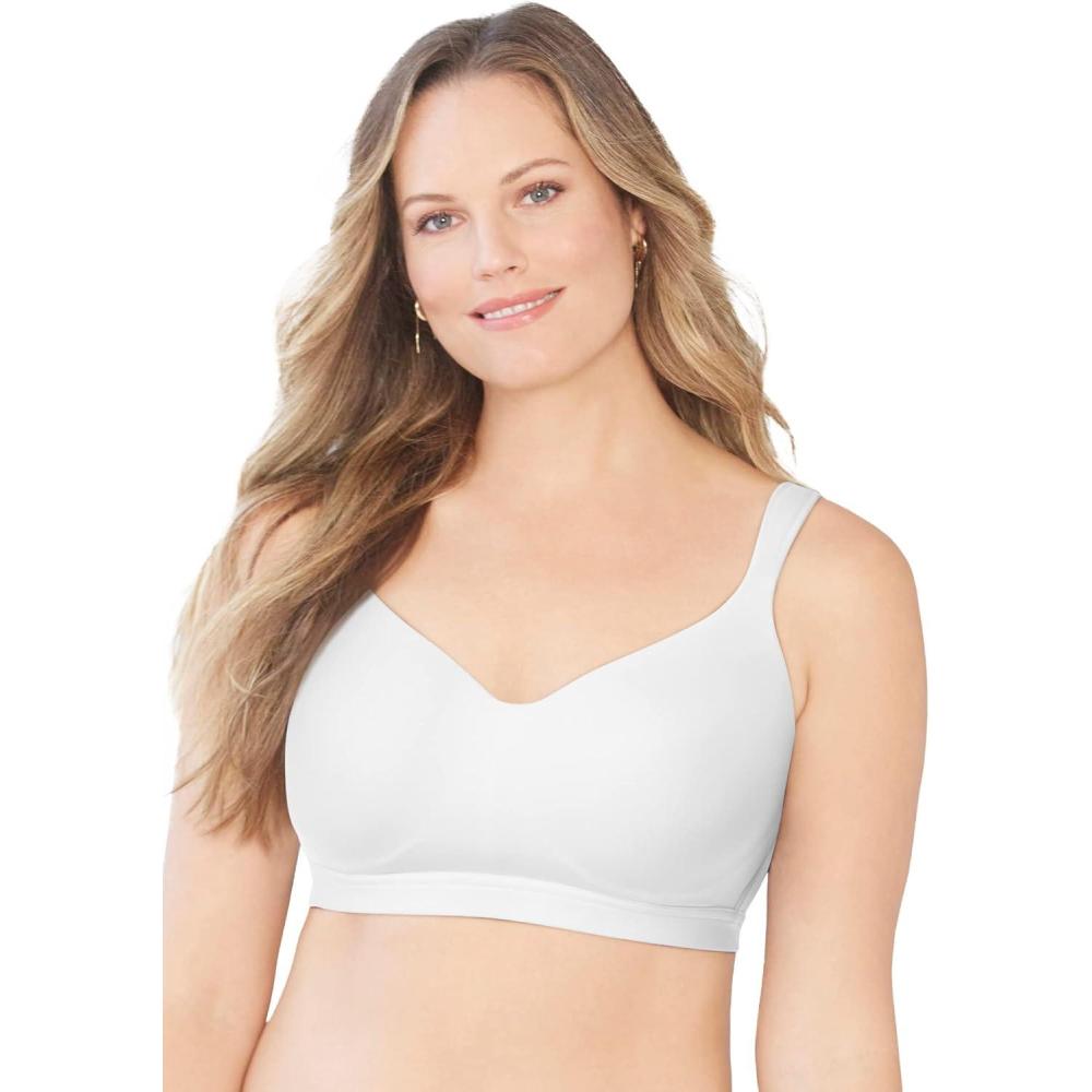 image:imageWomens Plus Size FullCoverage Smooth NoWire BraWhite