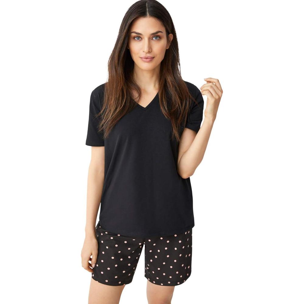 image:imageellos Plus Size 2Piece Short Sleep SetBlack Dot