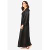 Amoureuse Plus Size The Luxe Satin Long Peignoir Set(Black)