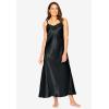 Amoureuse Plus Size The Luxe Satin Long Peignoir Set(Black)