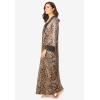 Amoureuse Plus Size The Luxe Satin Long Peignoir Set(Leopard)
