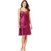 Amoureuse Plus Size The Luxe Satin Short Peignoir Set(Black)