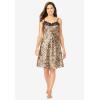 Amoureuse Plus Size The Luxe Satin Short Peignoir Set(Leopard)