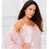 Amoureuse Plus Size The Luxe Satin Short Peignoir Set(Leopard)