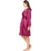Amoureuse Plus Size The Luxe Satin Short Peignoir Set(Pomegranate)